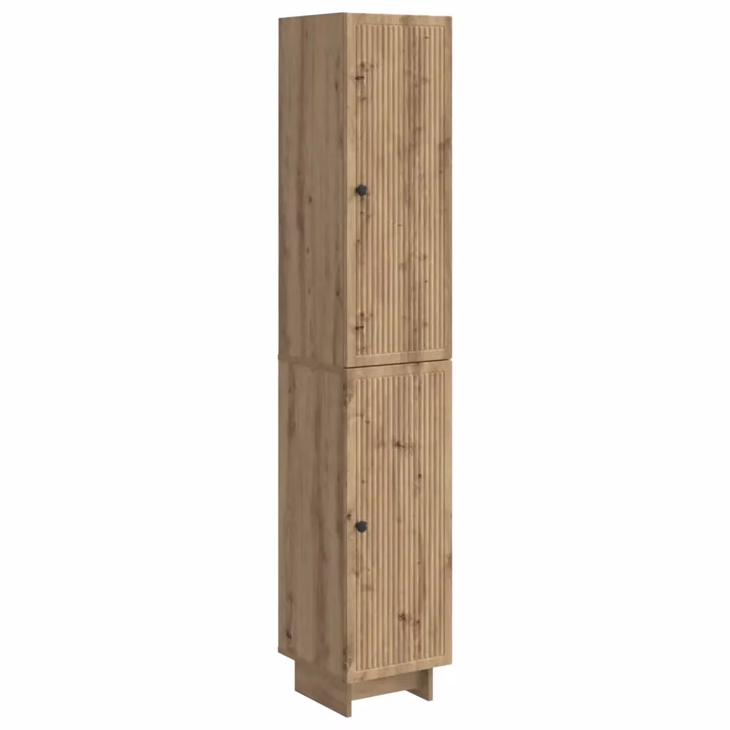 Set di mobili da soggiorno vidaXL in legno marrone con illuminazione integrata e ante scorrevoli L/P/H: 90 x 33 x 34,5 cm – 2