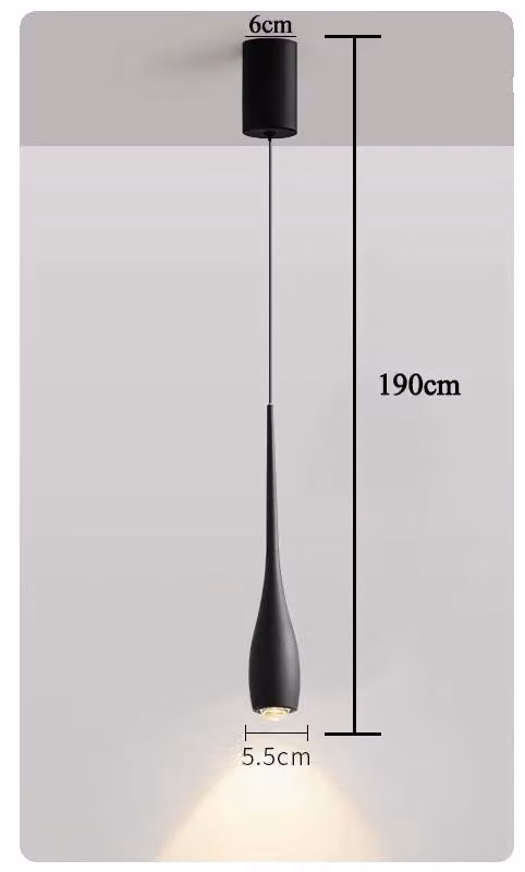 Lampada a sospensione, altezza regolabile, temperatura di colore regolabile, 6W