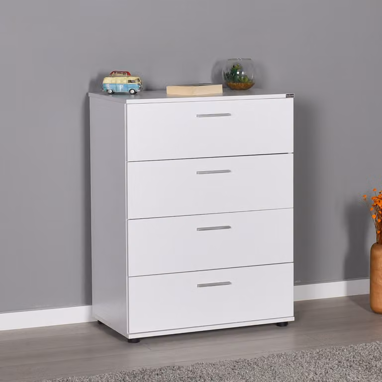 Skye Decor, Sfn-540-Bb-1, cassettiera, bianco, 100% pannelli truciolari rivestiti in melamina, 73 x 44 x 96 cm