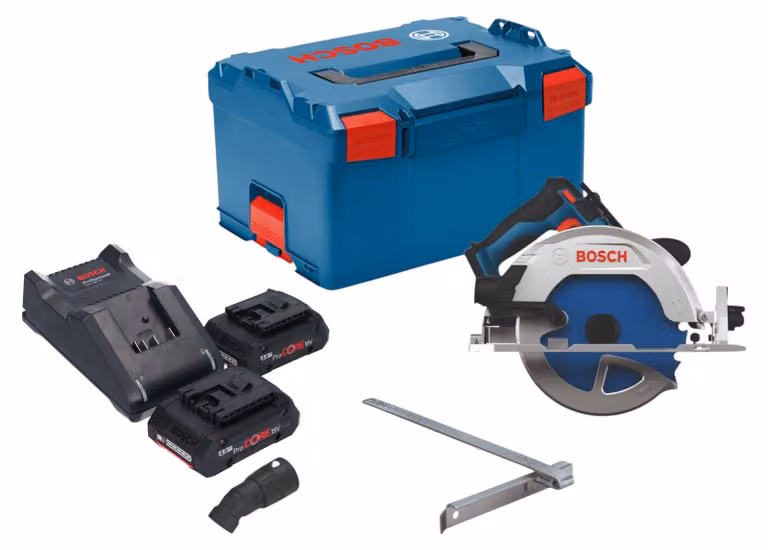 Sega circolare a batteria Bosch GKS 18V-68-2 18 V 190 mm Brushless + 2 batterie ProCORE 4,0 Ah + caricabatterie + L-Boxx