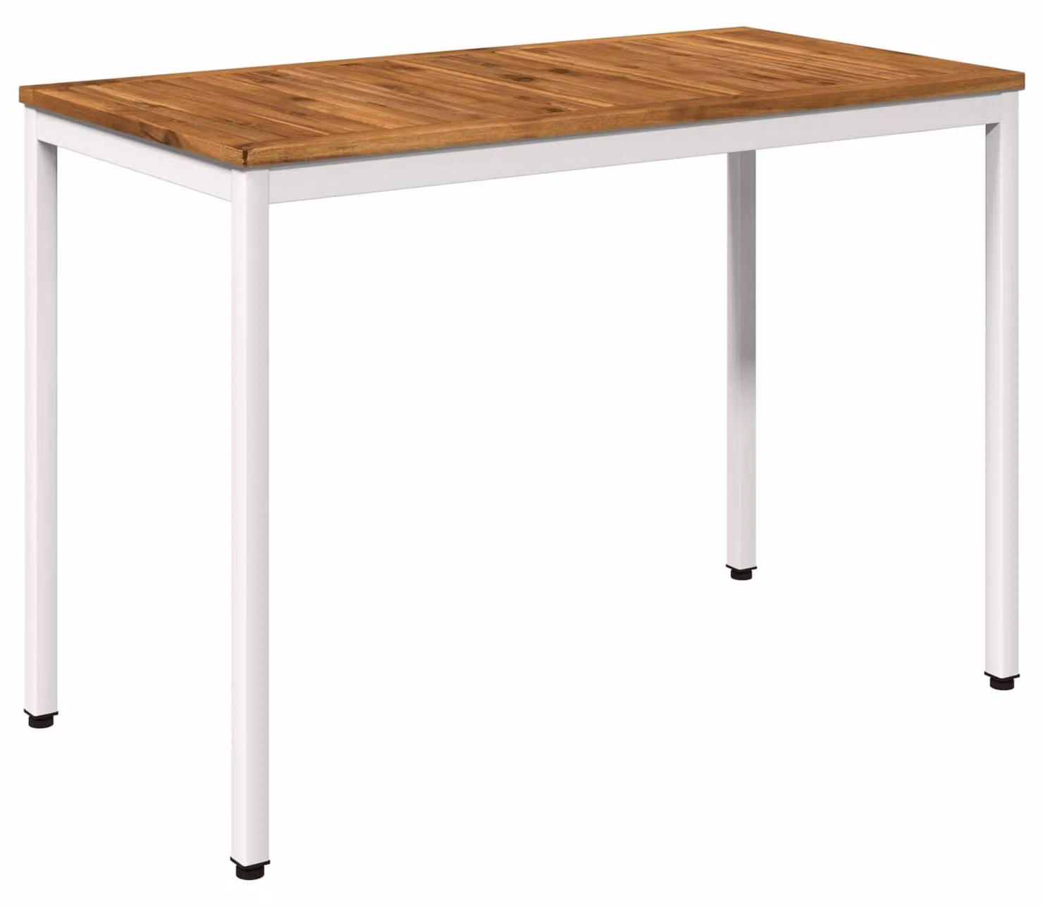Tavolo da giardino, naturale e bianco, dimensioni 108,5 x 55 x 75 cm