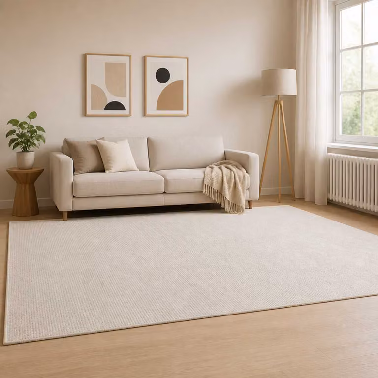 vidaXL Tappeto Crema 160 x 230 cm 100% Poliestere 3 mm Lavabile