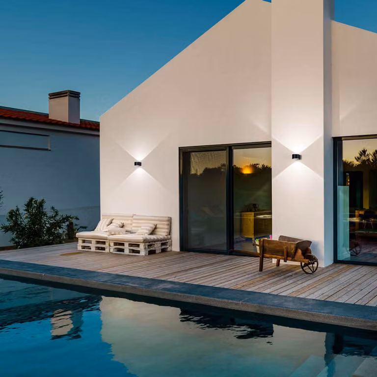 Fabas Luce Lao Lampada da parete a LED IP65 nero