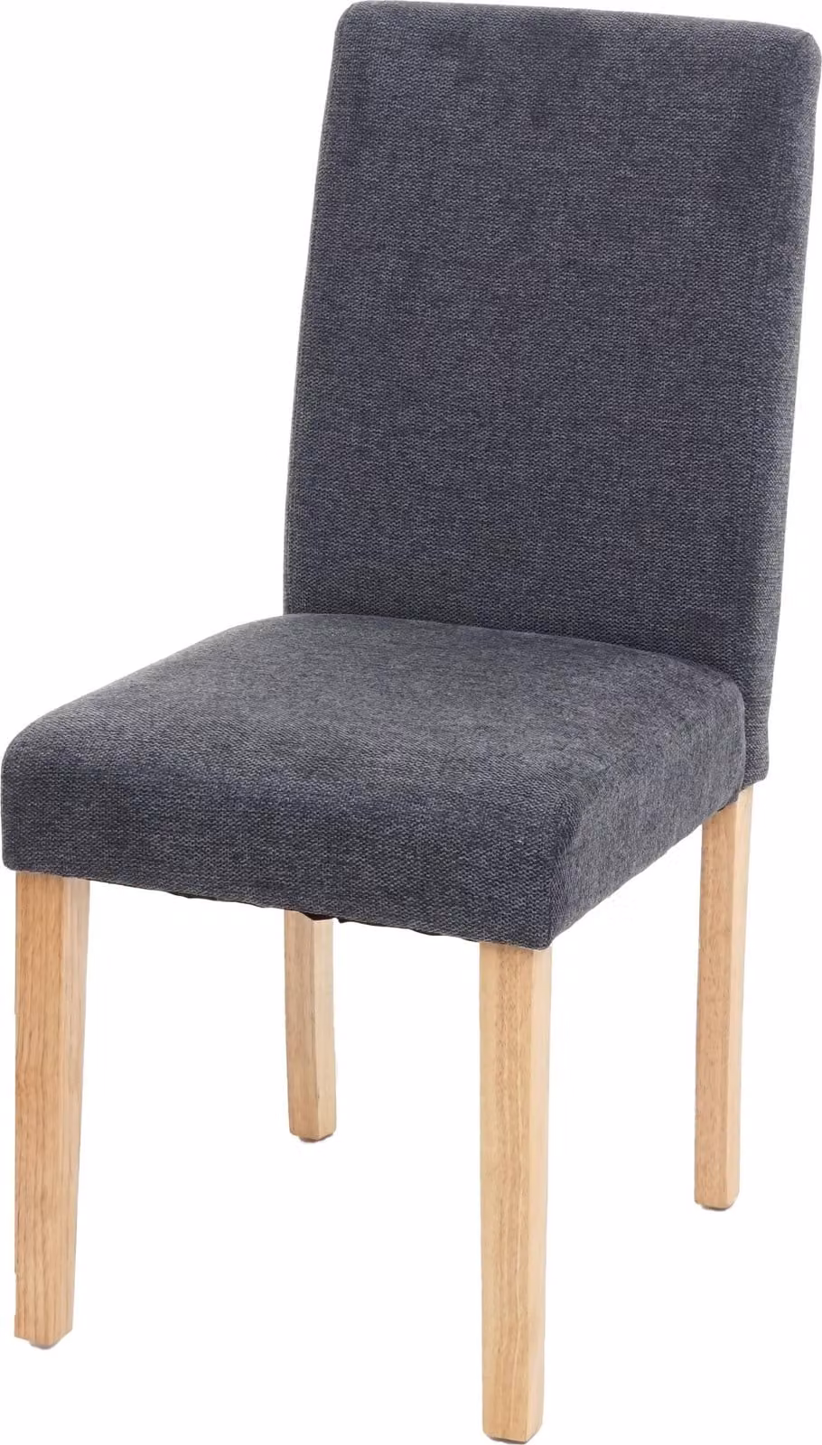 Sedia da sala da pranzo classica e intramontabile | A x L x P 90 x 43 x 56 cm | Altezza seduta 45 cm | Tessuto | Gambe chiare | Grigio antracite | Sedia da cucina