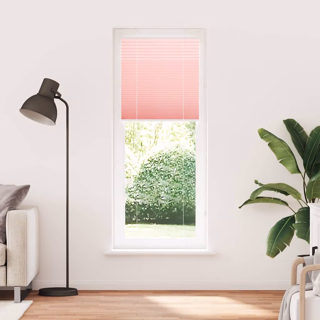 vidaXL Tenda Plissettata Rosa 70x200 cm Larghezza Tessuto 69,4 cm