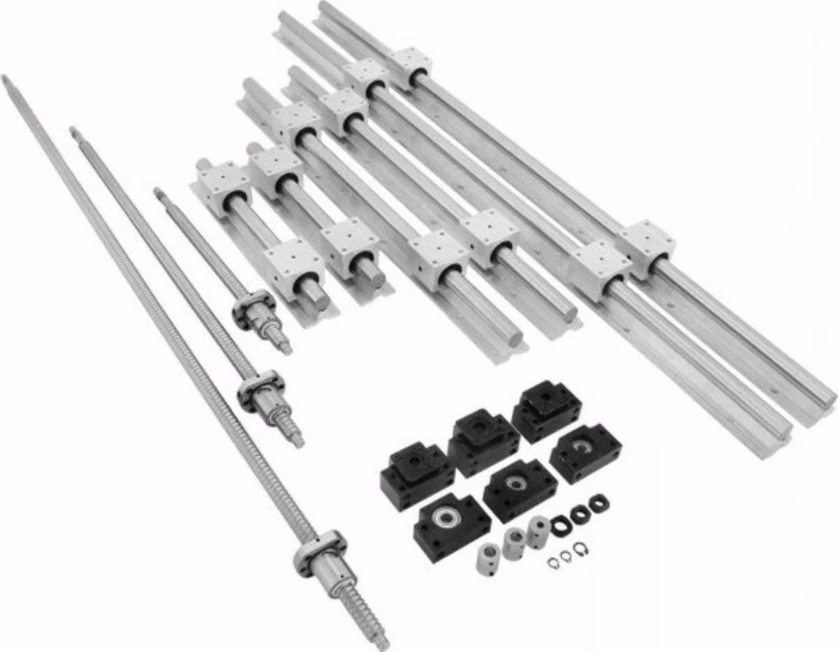 Guide lineari SBR20 – Set di cuscinetti lineari con 3 viti a ricircolo di sfere RM1605 – Sistema lineare per macchine CNC