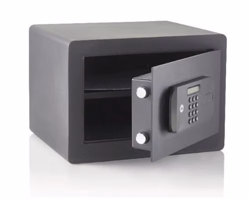 Yale YSFB/250/EB1 - Cassaforte portatile - Nero - Codice - Lettore di impronte digitali - Chiave - 20,5 litri - Pavimento / parete - 250 mm