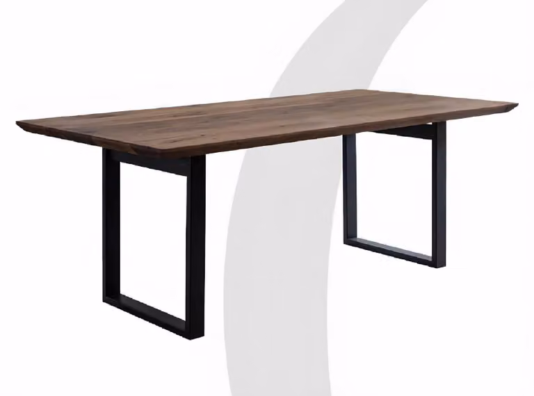 Tavolo da pranzo, stile moderno, colore marrone, nuovo, confortevole, per la sala da pranzo, in legno, rettangolare