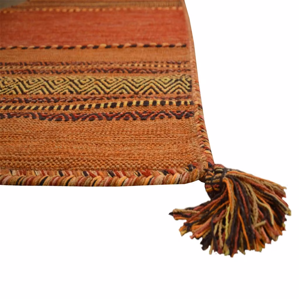 Tappeto Kilim Antique Pierre Tappeti Arancione in Cotone e Ciniglia L: 160 cm, P: 230 cm – 2