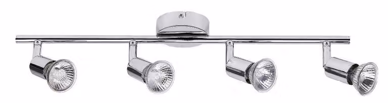 Rabalux 6047 Faretto da soffitto a 4 punti luce Norton, GU10, argento, standard, 50 cm