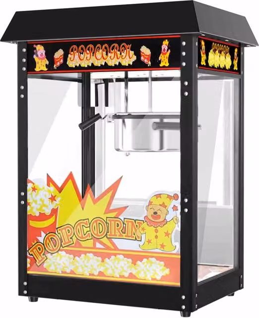 Macchina popcorn per eventi Nera
