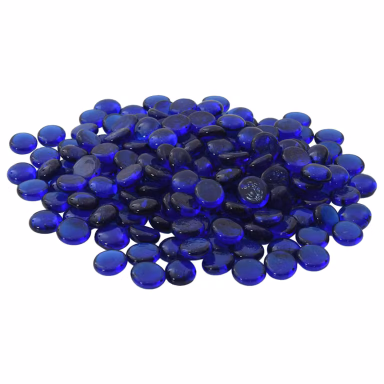 Perle di vetro rotonde vidaXL Blu cobalto, dimensione 1,7-1,9 cm