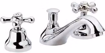 Batteria lavabo 3 fori remer stile retro serie liberty bianca opaca