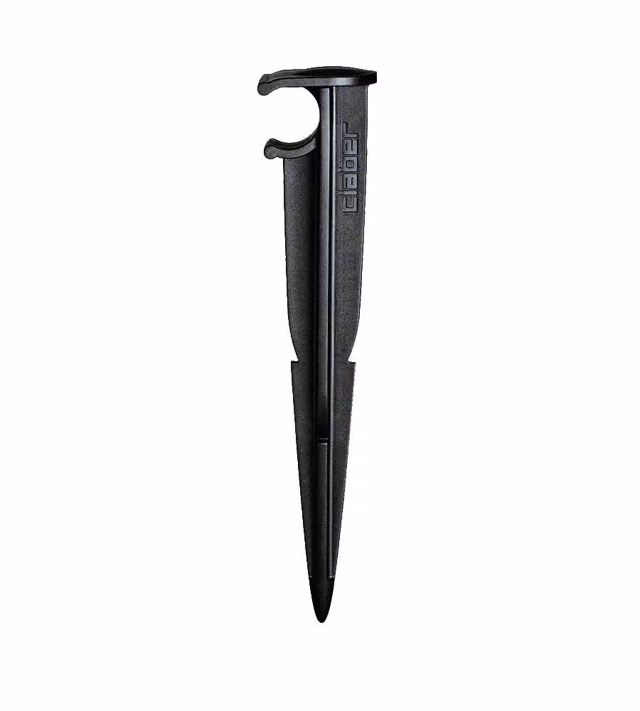 Set di 8 picchetti fermatubo neri per collettore Claber da 1/2" per installazione interrata – 2