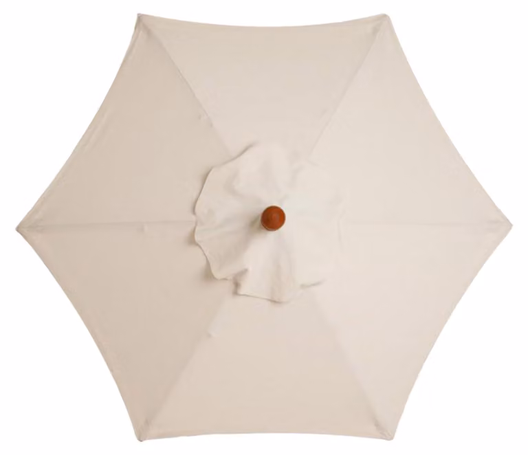 Ombrellone da terrazzo da 3 metri - Sostituzione del telo - Tessuto poliestere impermeabile - Materiale traspirante - Ombrellone robusto per esterni - 6 stecche - Parasole