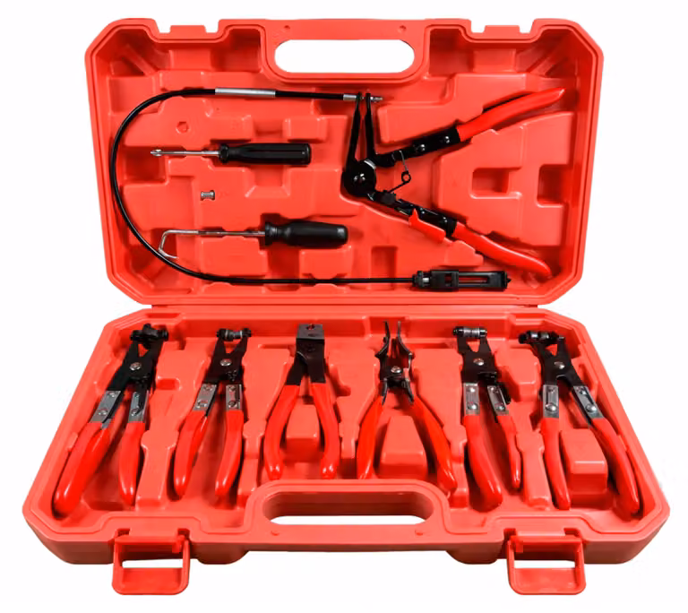 Set-kit pinza fascette auto, stringitubo per riparazione, pinze per morsetti impianti 9 pezzi Gebo Tools