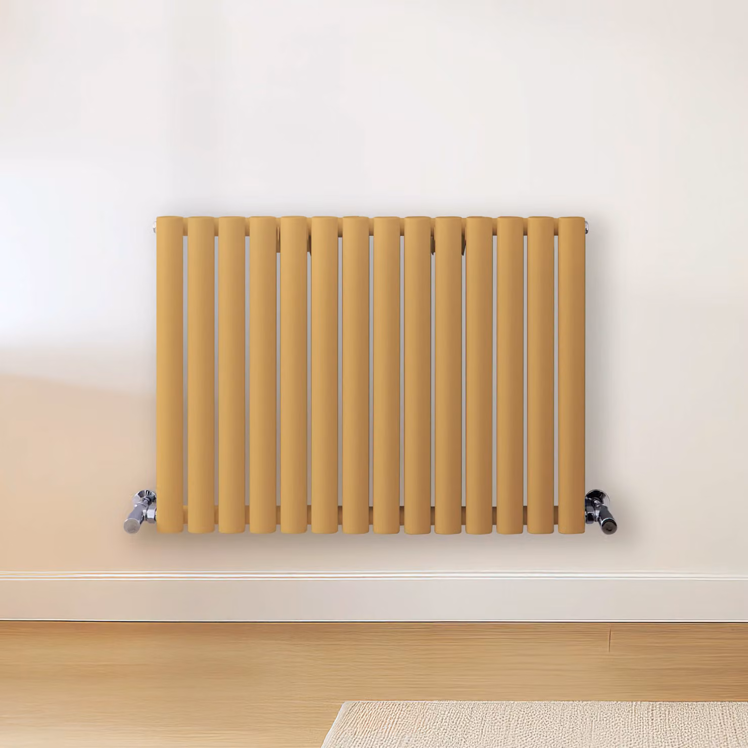 Radiatore di Design Orizzontale Giallo (Autumn Giallo) - 600mm x 826mm - Pannello Doppio  - Revive