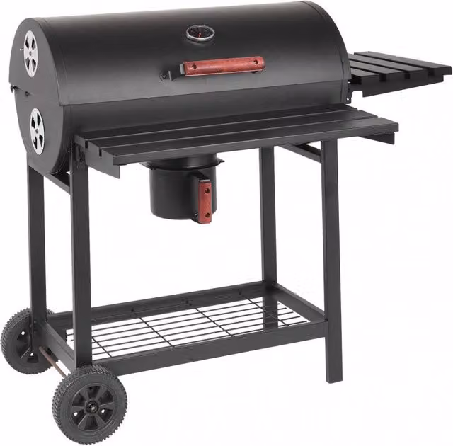 Barbecue a Carbonella 113x70x97,5 cm cm in Acciaio Nero