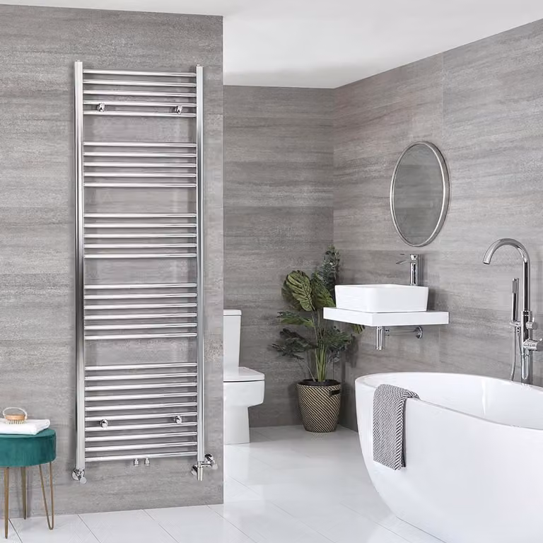 Scaldasalviette Misto Piatto - Termoarredo Bagno Cromato - 1785 x 600mm - 610W - Neva