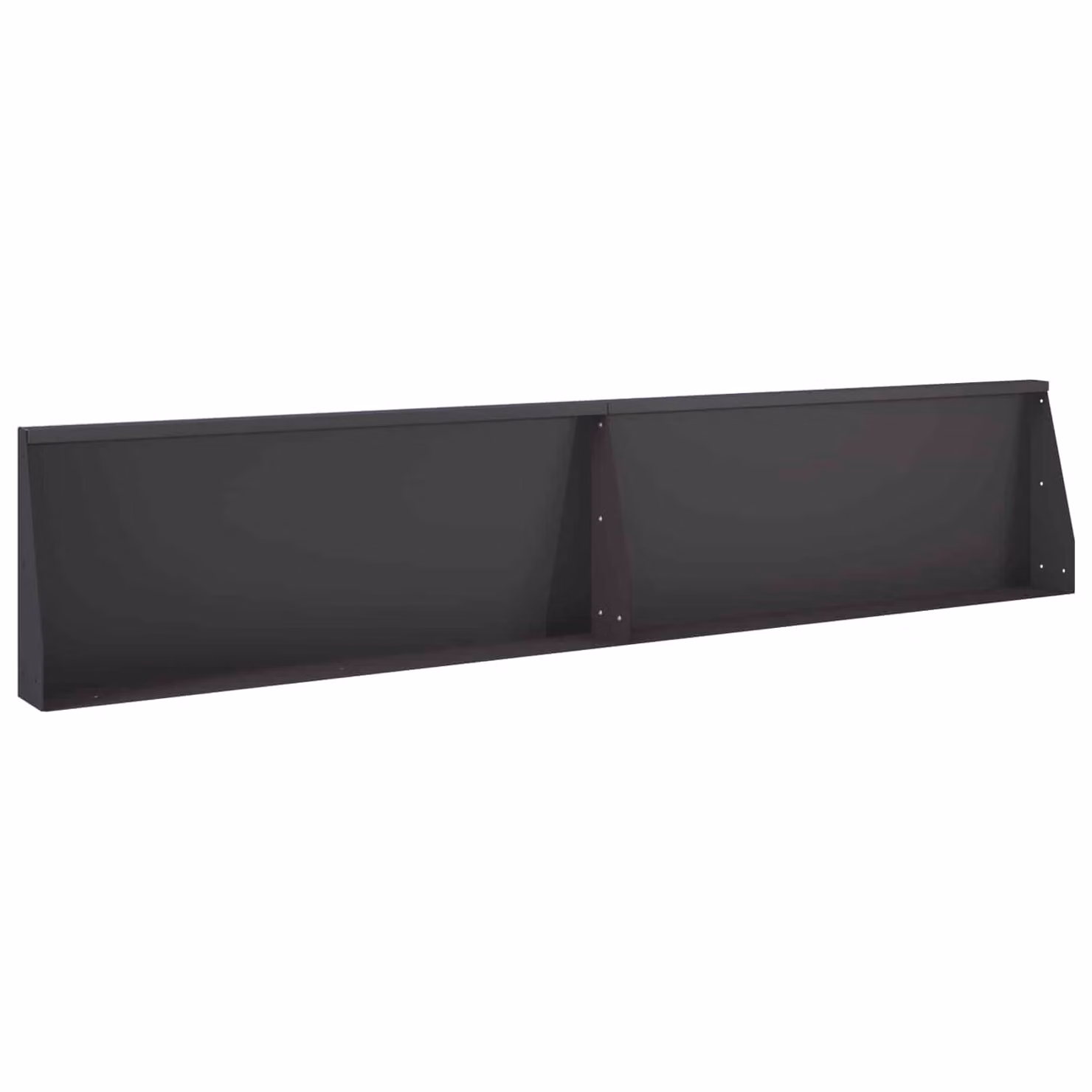 Set di 2 pezzi di aiuole rialzate vidaXL in acciaio nero per giardino ornamentale L: 100 cm, P: 40 cm, H: 12 cm