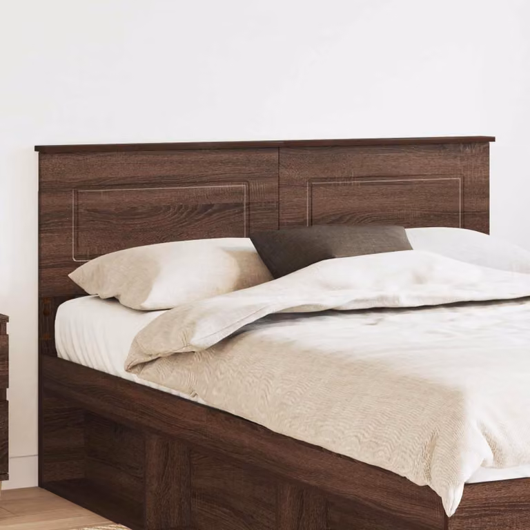 Testiera per letto moderna vidaXL in legno ingegnerizzato color rovere marrone