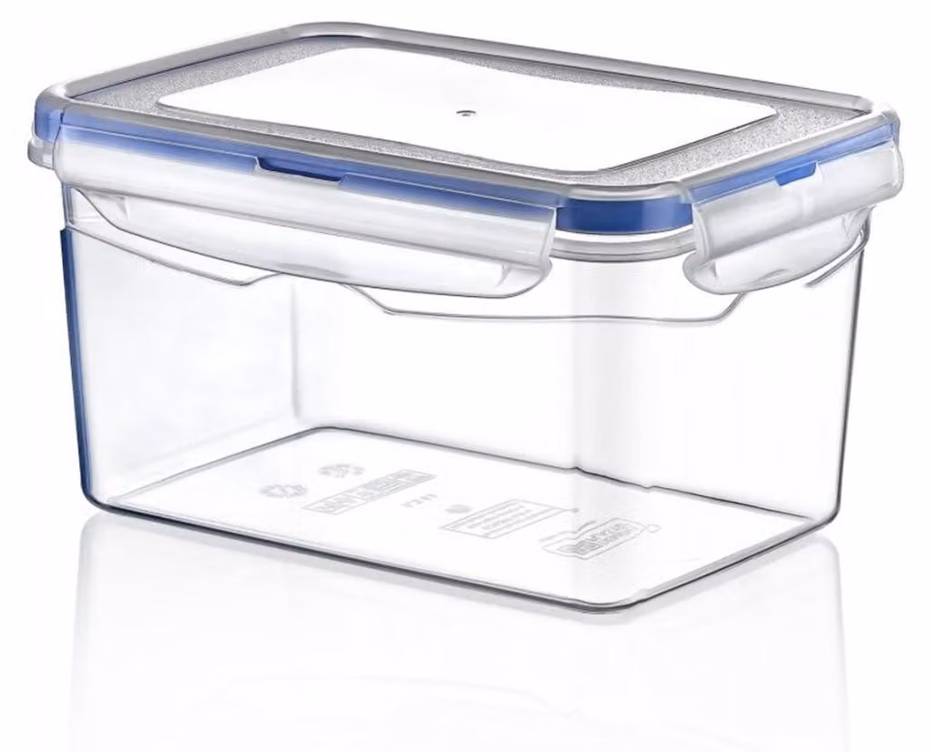 Contenitore per alimenti da 1,3 L - ermetico e a tenuta stagna, con chiusura a scatto, blu