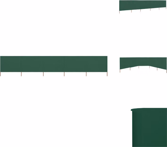 vidaXL 5 pezzi di tessuto frangivento 600 x 120 cm verde - Ombrelloni e parasole