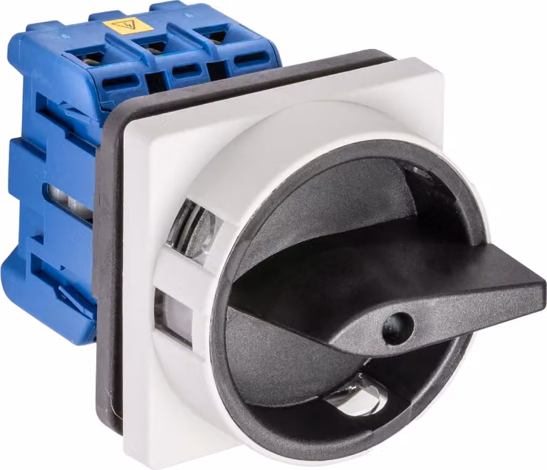 Interruttore principale Kraus & Naimer, 3 poli, fissaggio frontale a 4 fori 64x64, Ith=32A, 11kW (AC-23B, 400V AC), 6 mm², 1 pz.