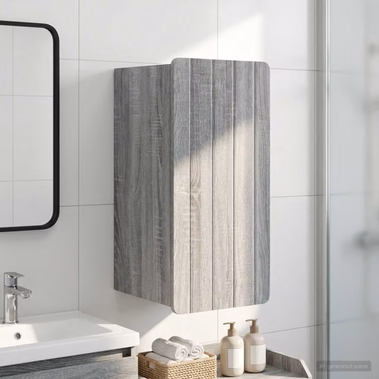 Armadio da bagno a muro vidaXL ZWOLLE moderno grigio L: 30 cm, P: 31 cm, H: 63 cm