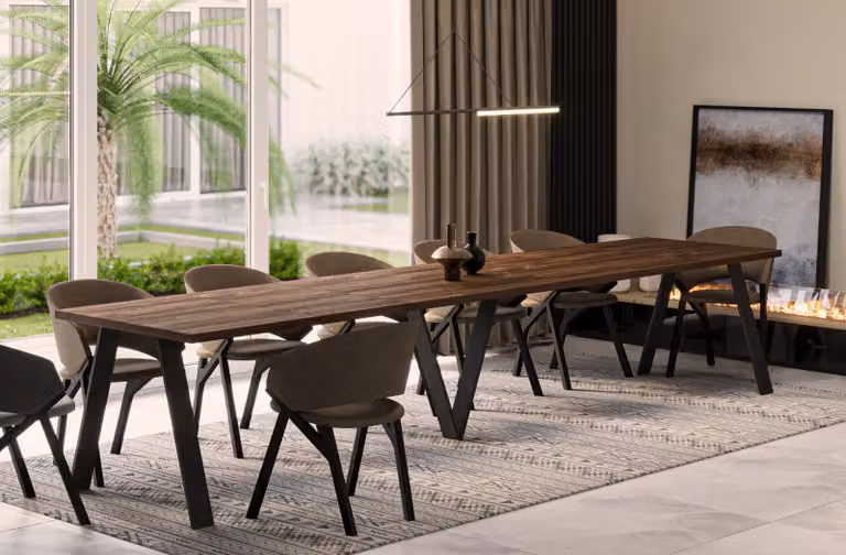 Endo-Möbel Tavolo da pranzo XXL Lungo 130cm - 405cm allungabile fino a 12 persone Tavolo da cucina (rovere Stirling)