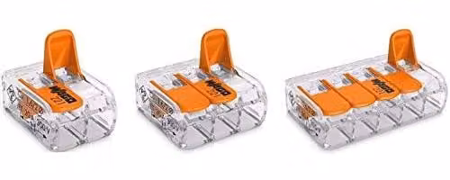Connettori compatti, con meccanismo a leva, da 0,14 a 4 mm², confezione da 10 pezzi, per collegamenti elettrici