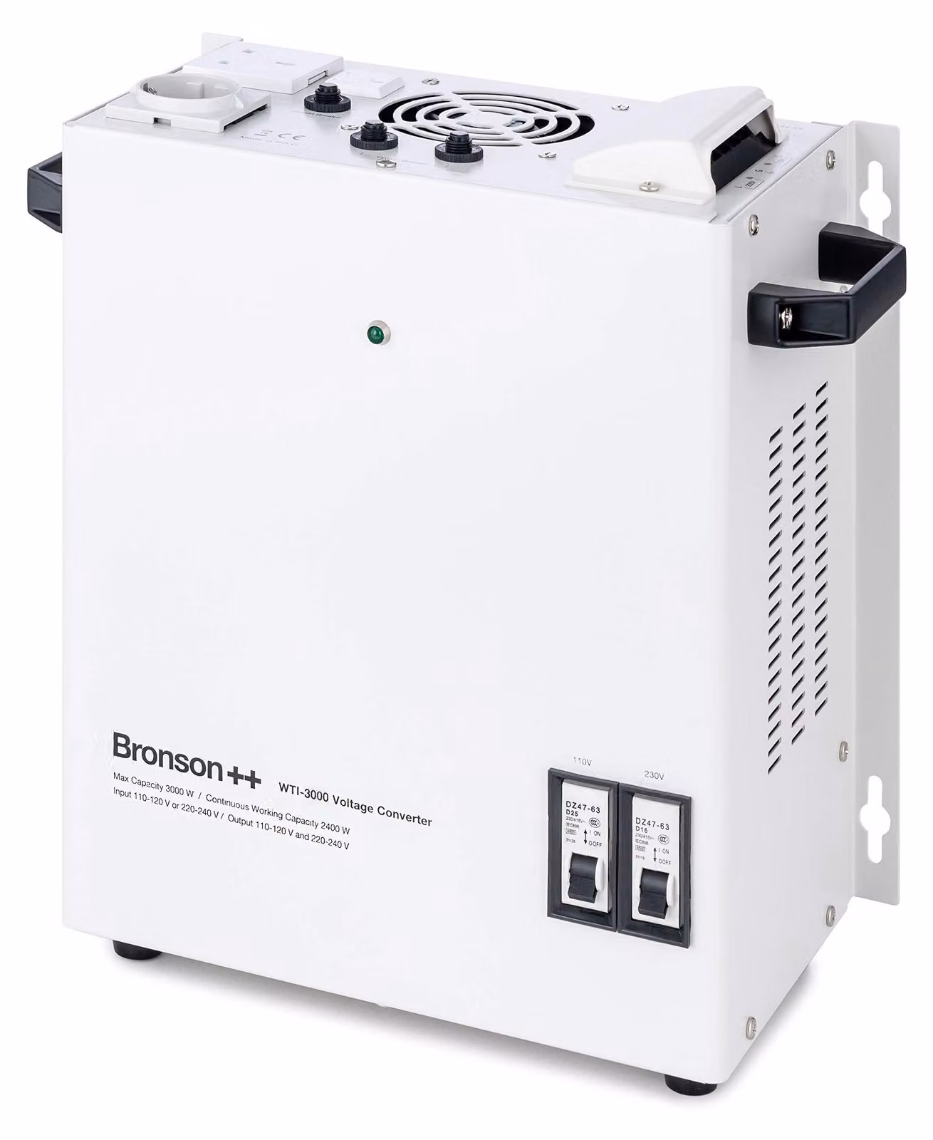 Convertitore di tensione da 3000 Watt - 220-240V a 110-120V - Trasformatore ad anello - Per montaggio a parete