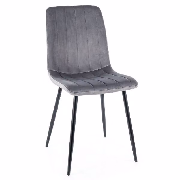 Sedia imbottita KASHA - nero / grigio