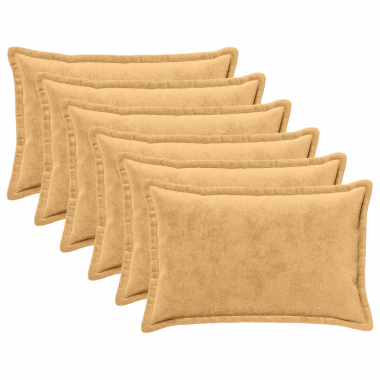 vidaXL Federa 6 pcs HOUTEN Tortora 50 x 80 cm Flanella