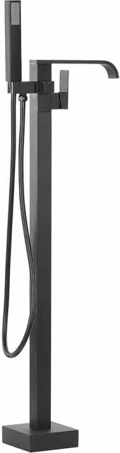 Miscelatore per vasca da bagno freestanding BELIANI in Nero Opaco, stile moderno, H: 120 cm, L: 26 cm, P: 15 cm – 1