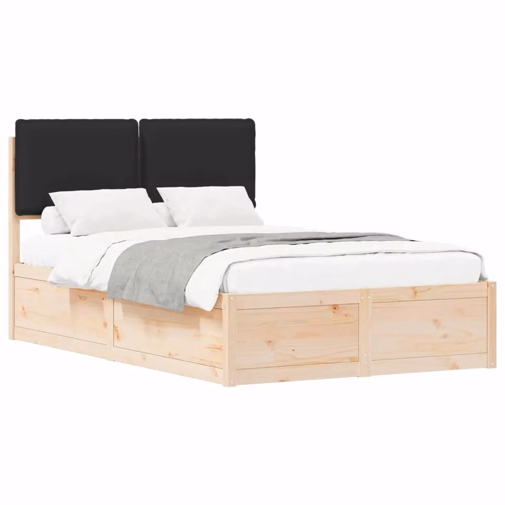 Letto con cassetti in legno di pino nero vidaXL L/P/H: 120 x 200 x 103 cm – 2