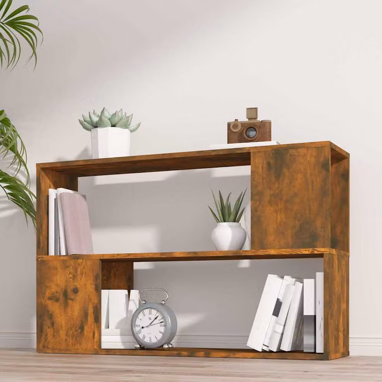 Libreria moderna vidaXL in legno di rovere color marrone, L 100 x P 24 x H 63 cm