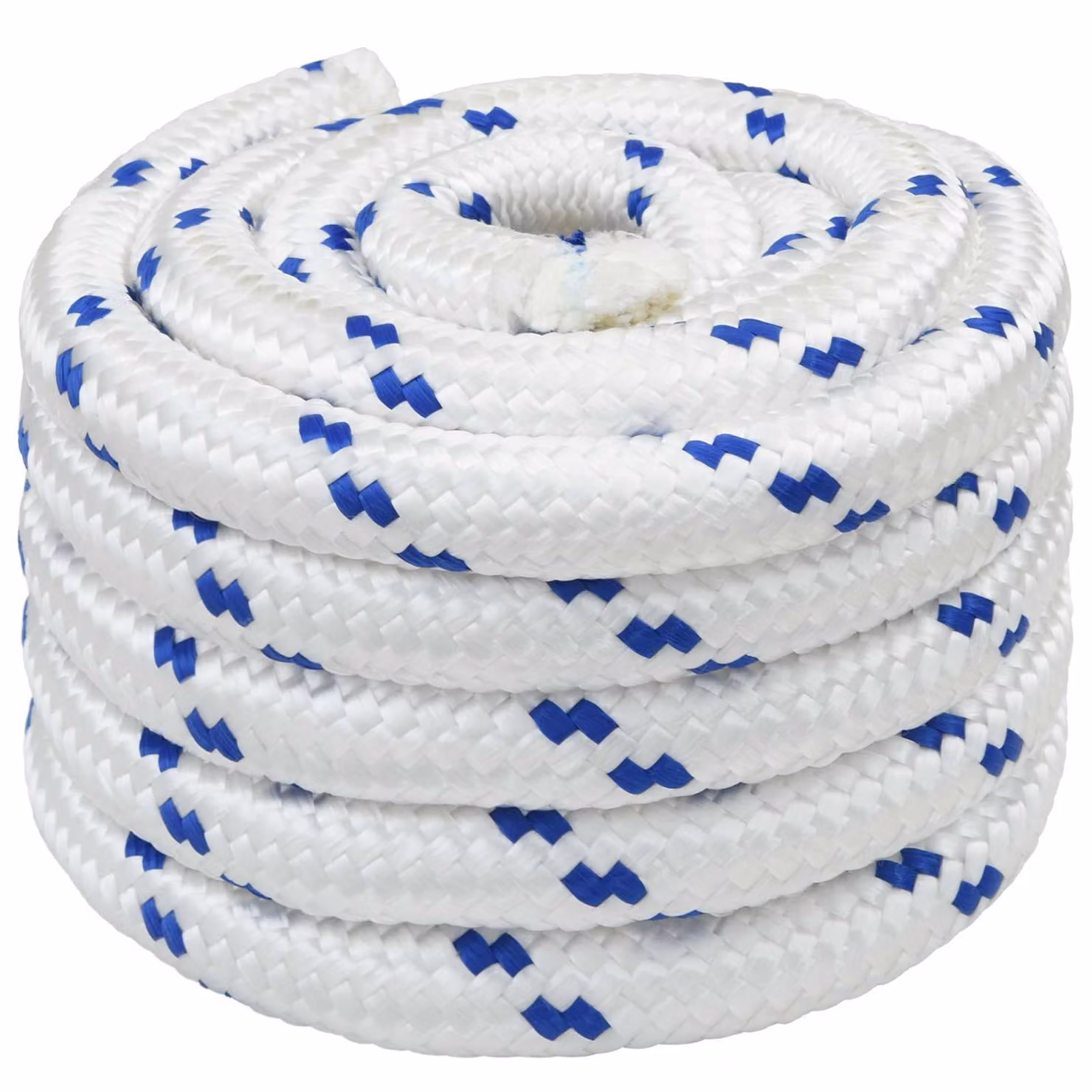 Corda multiuso vidaXL in plastica, Bianco e Blu, Diametro: 30 mm, Lunghezza: 10 m