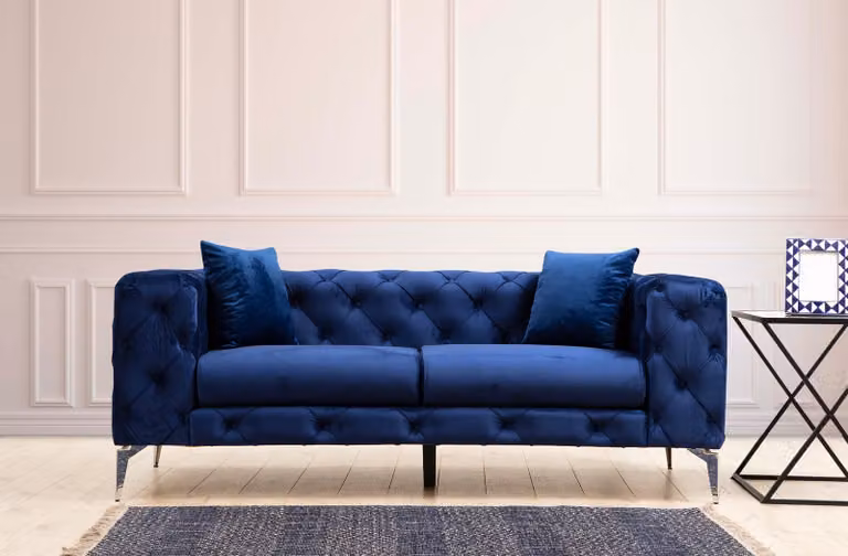 Hanah Home, Como- HLN1128, blu navy, divani letto, struttura: legno di faggio / pannello truciolare