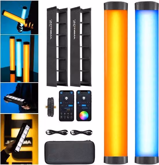 Lampada tubolare LED RGB - Illuminazione portatile - Settore video - Cambio completo dei colori - 890 grammi - Non specificato