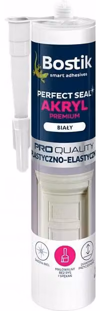 Sigillante acrilico premium extra flessibile, bianco, cartuccia da 280 ml, verniciabile, per giunti interni