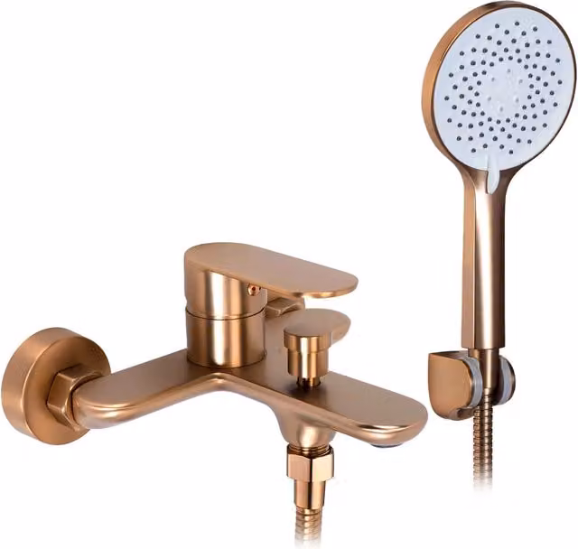 Rubinetto da vasca Rea Drop in ottone color oro e bronzo
