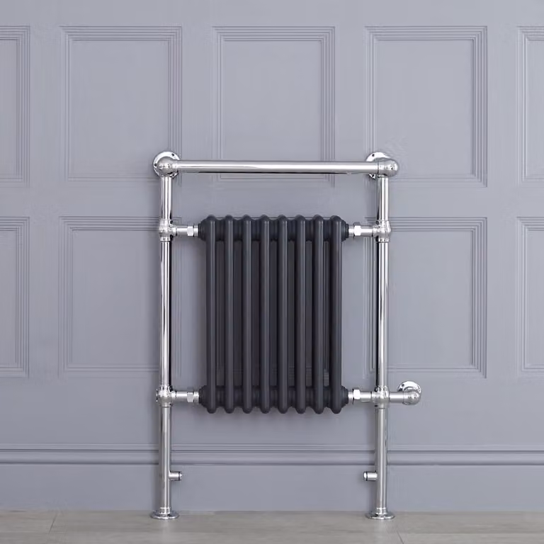 Scaldasalviette Elettrico Tradizionale - Termoarredo Bagno 600W - Colore Antracite - 930 x 620mm - Elizabeth