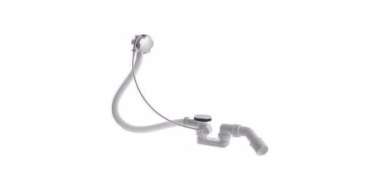 Garniture découlement et de trop-plein Duravit, pour baignoires, poignée tournante, chrome, 791287000001000, 791287000001000