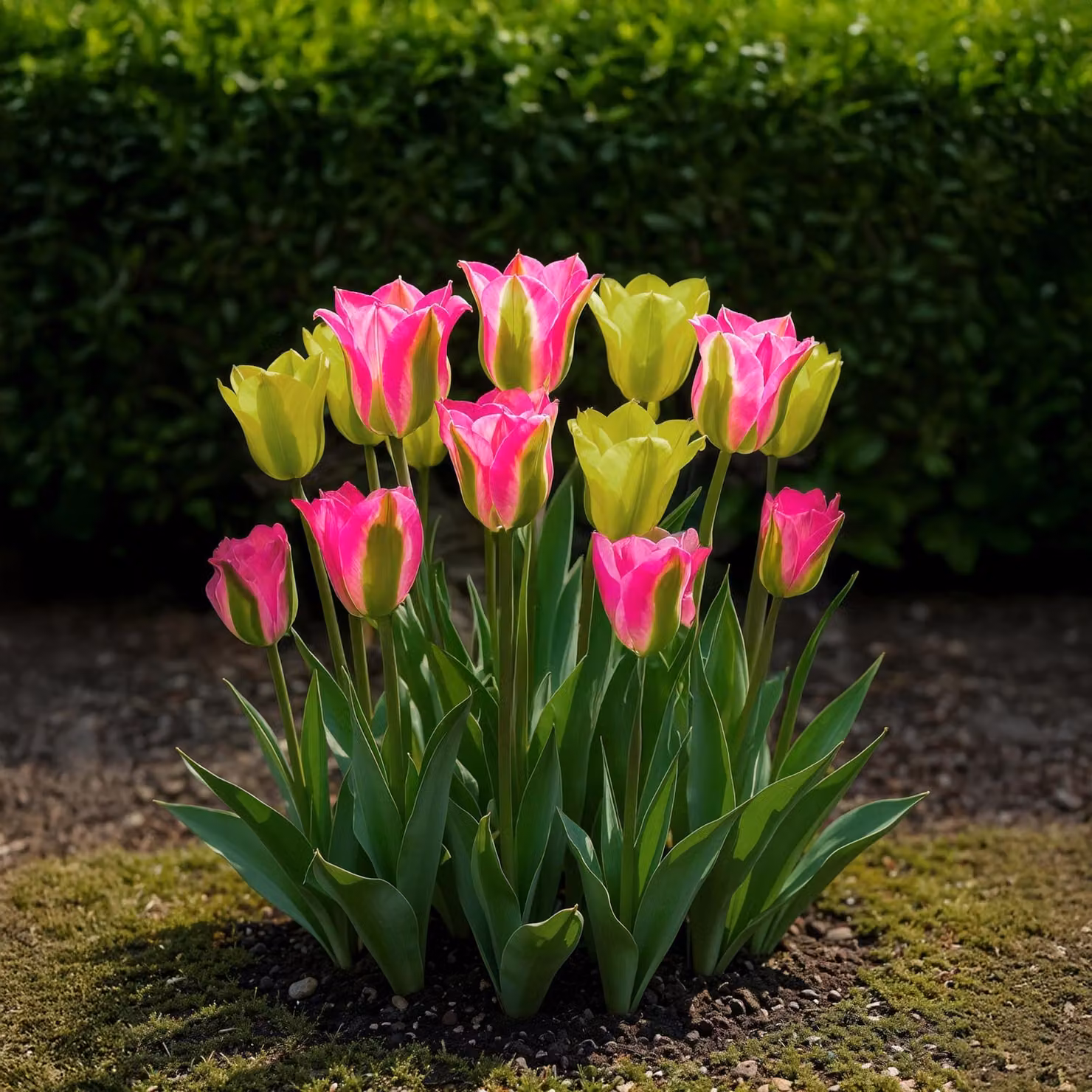 Bulbi da fiore Exotenherz - Tulipani Tulipa Strawberry Lemonade (12 pezzi) diametro 11-12cm