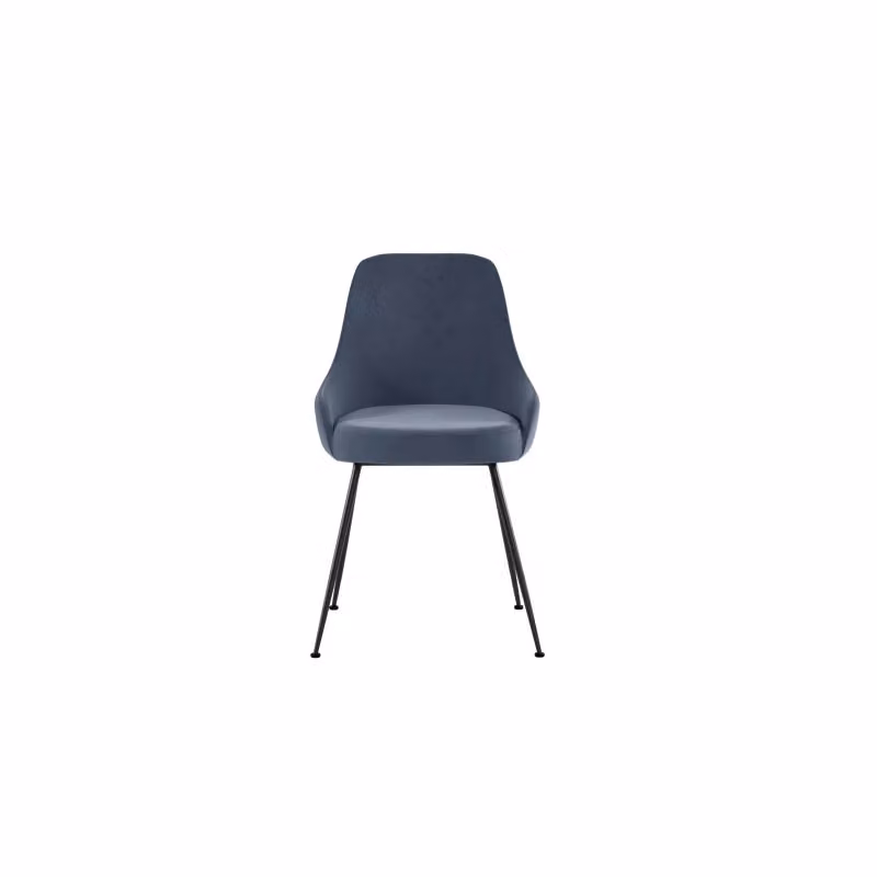 Sedia in microfibra Nandy Stones colore blu L 48.5 cm x P 49.5 cm x H 80 cm – 2