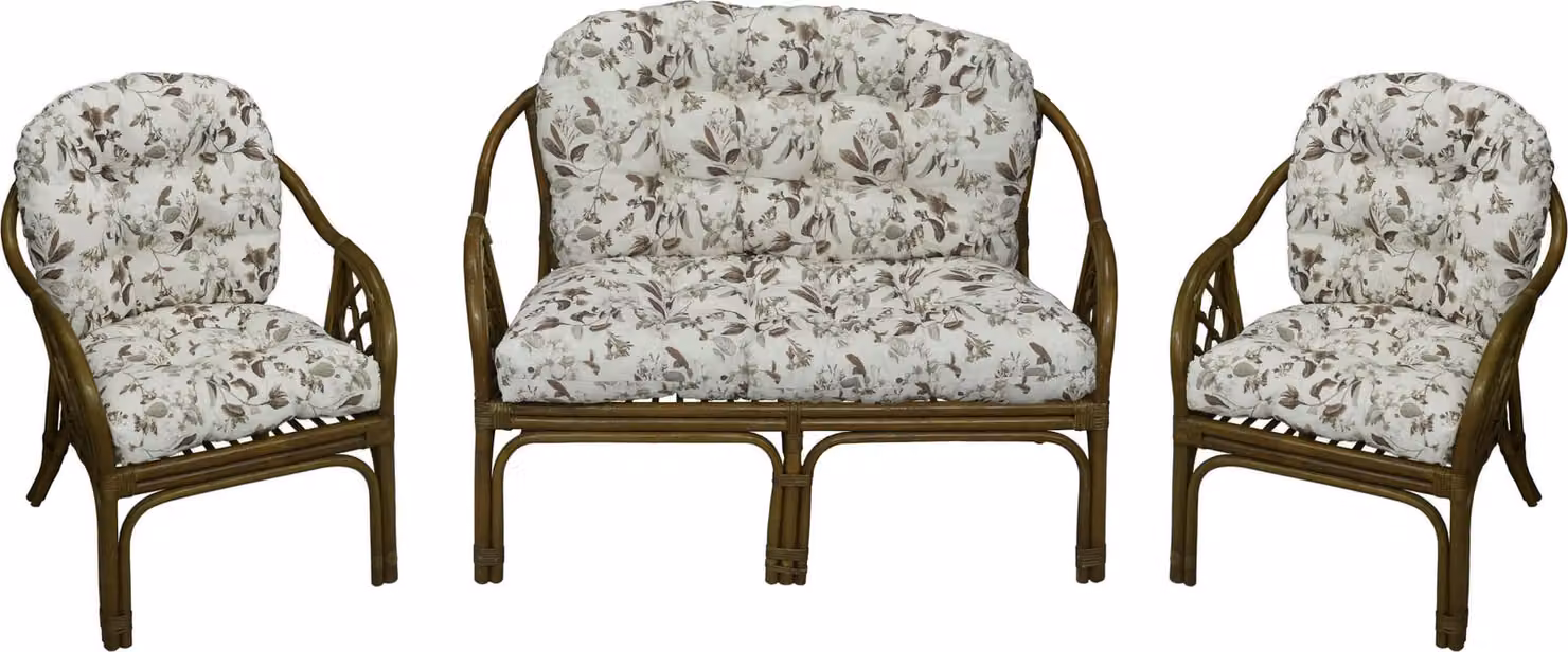 AMPO Cuscino per set Bahama in rattan, sedia in rattan, cuscino per panca da giardino in rattan