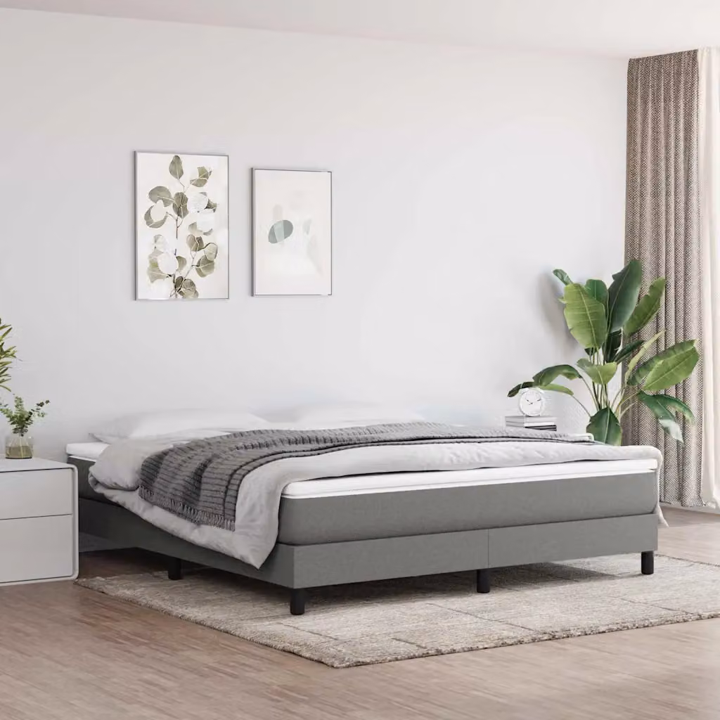 vidaXL Materasso Ibrido a Molle Insacchettate Grigio e Bianco L: 180 cm, P: 200 cm, H: 20 cm