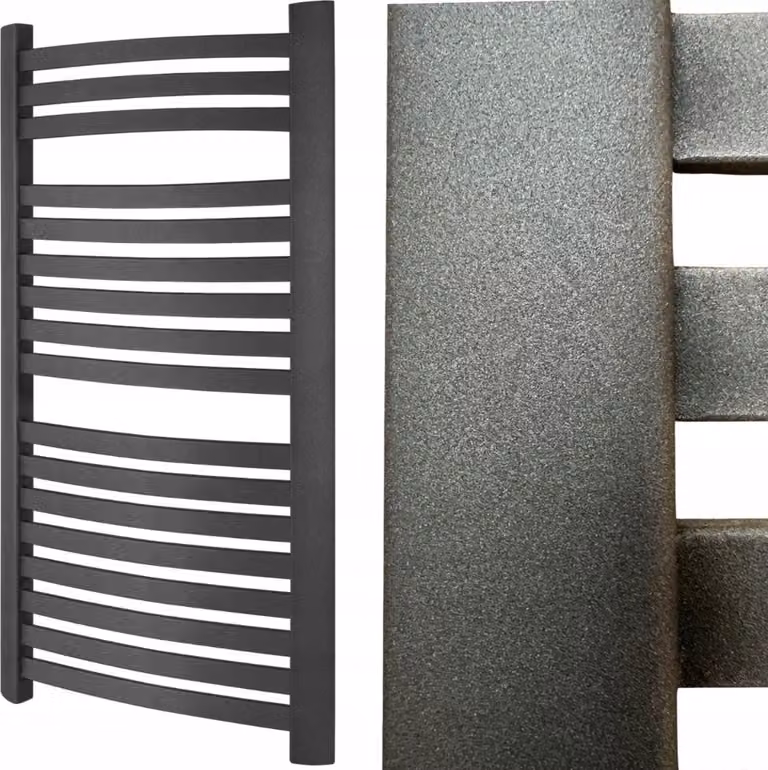 Radiatore bagno scala antracite 57 x 55 cm 9 alette nero diamante