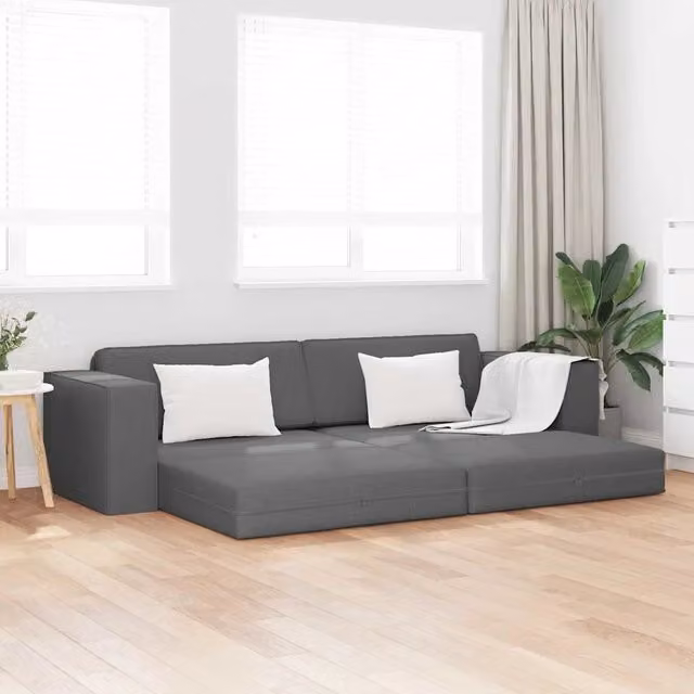 Divano letto-Sofa Letto-Daybed Grigio scuro 245 x 78 x 77 cm Tessuto